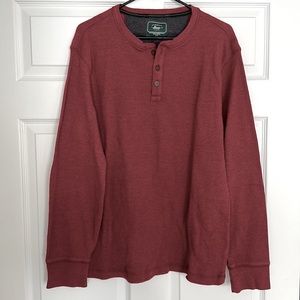 Men’s Large Red GH Bass Henley Shirt 5/$25